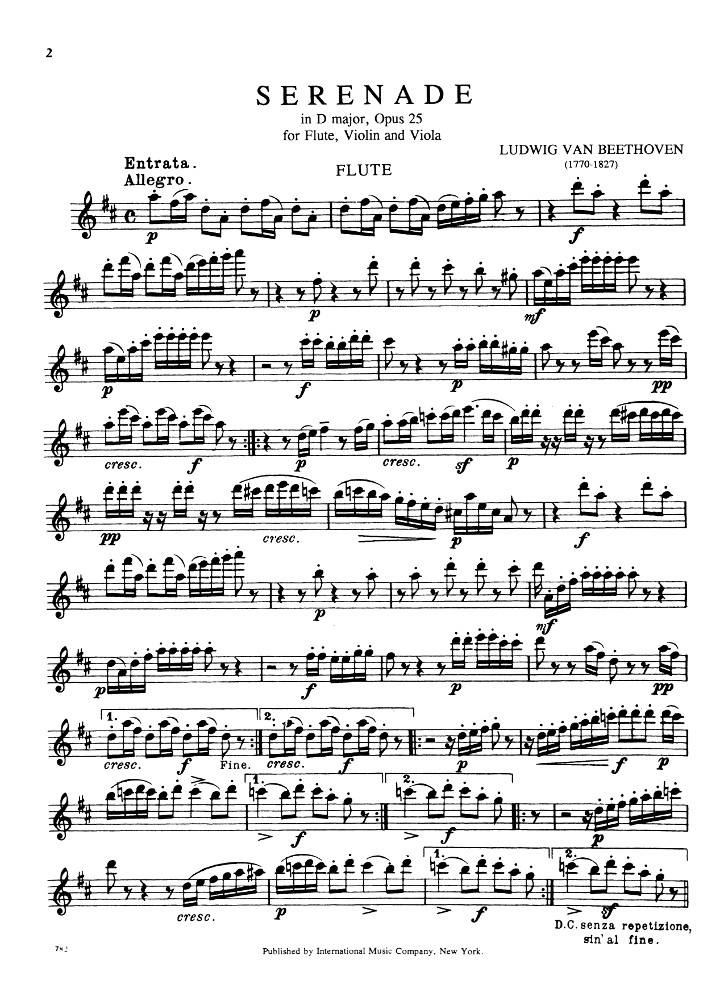Beethoven, L :: Serenade in D major, op. 25