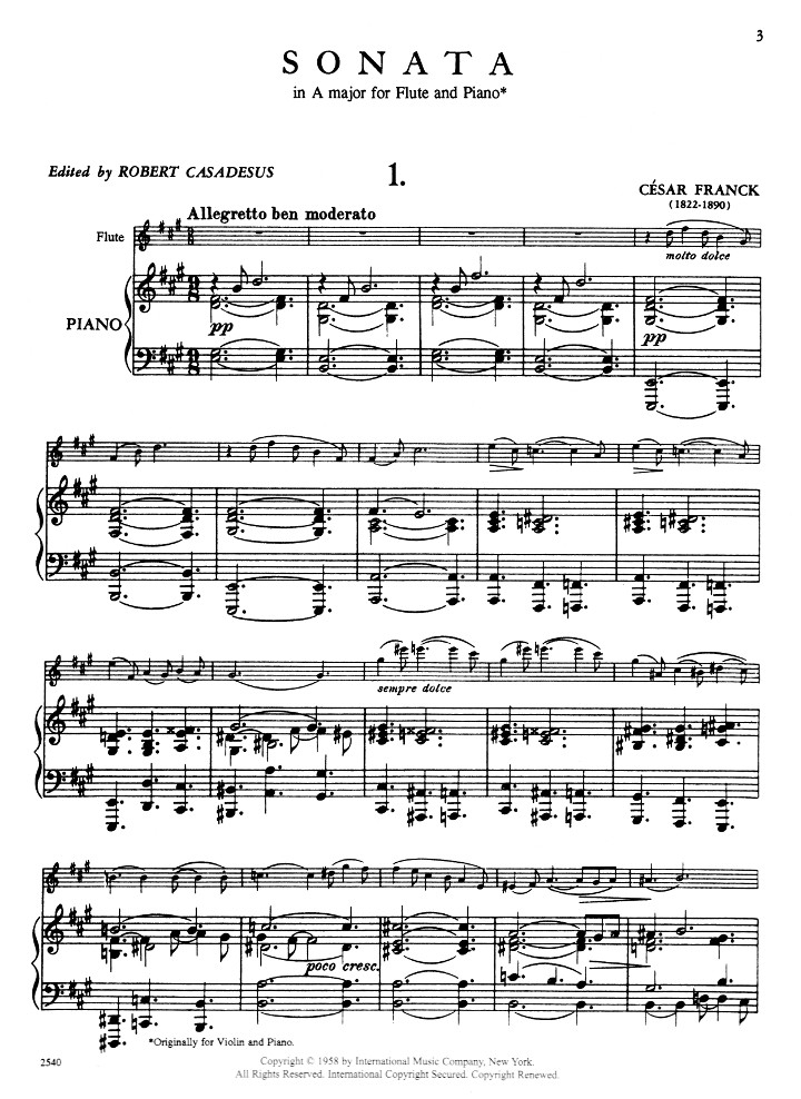 Franck, C :: Sonata in A major