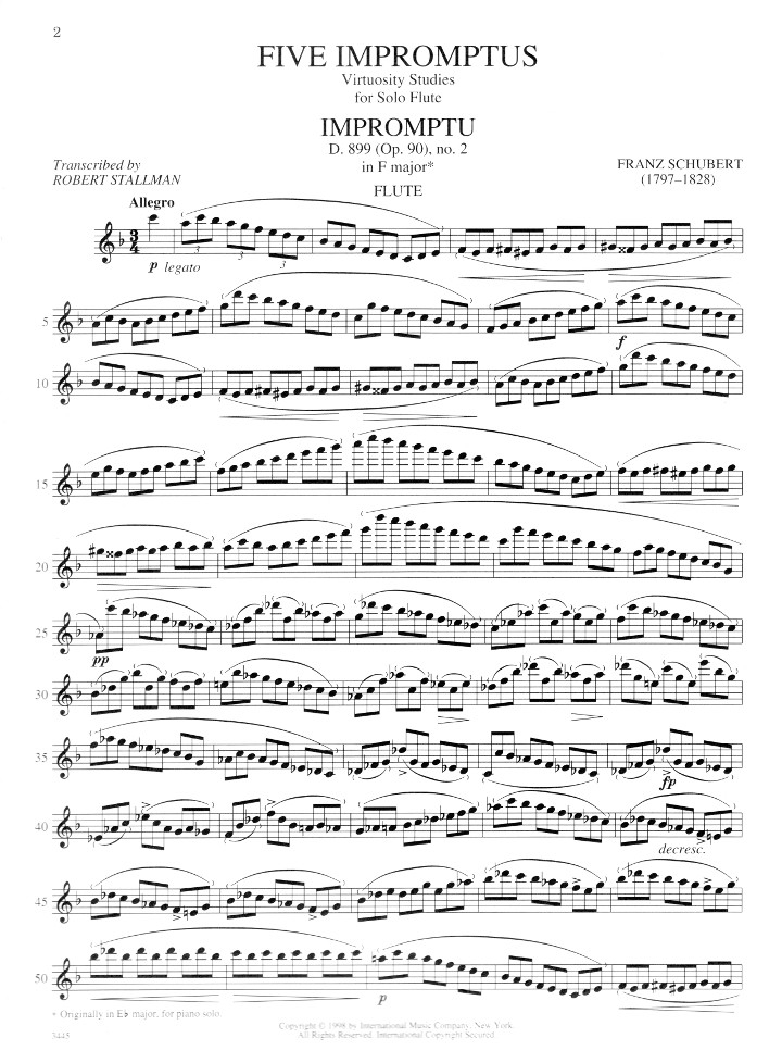Schubert, F :: Five Impromptus D. 899 & D. 935 (op. 90 and 142)