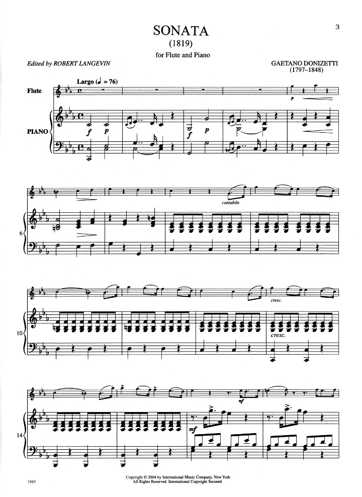 Donizetti, G :: Sonata (1819)