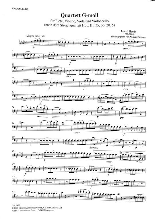 Haydn, J :: Quartett G-moll [Quartet in G minor]