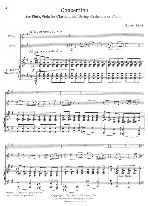 Concertino - Score Page 1