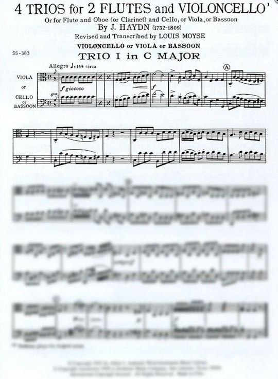 Haydn, J :: Four London Trios