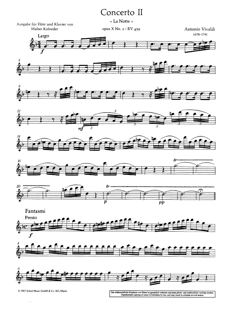 Vivaldi, A :: Concerto No. 2 'La Notte' op. 10