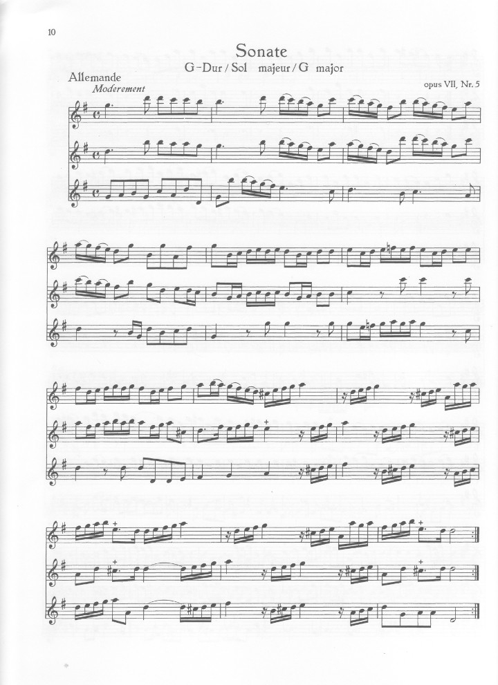 Boismortier, JB :: 6 Sonatas op. 7 For 3 Flutes, Vol. 1