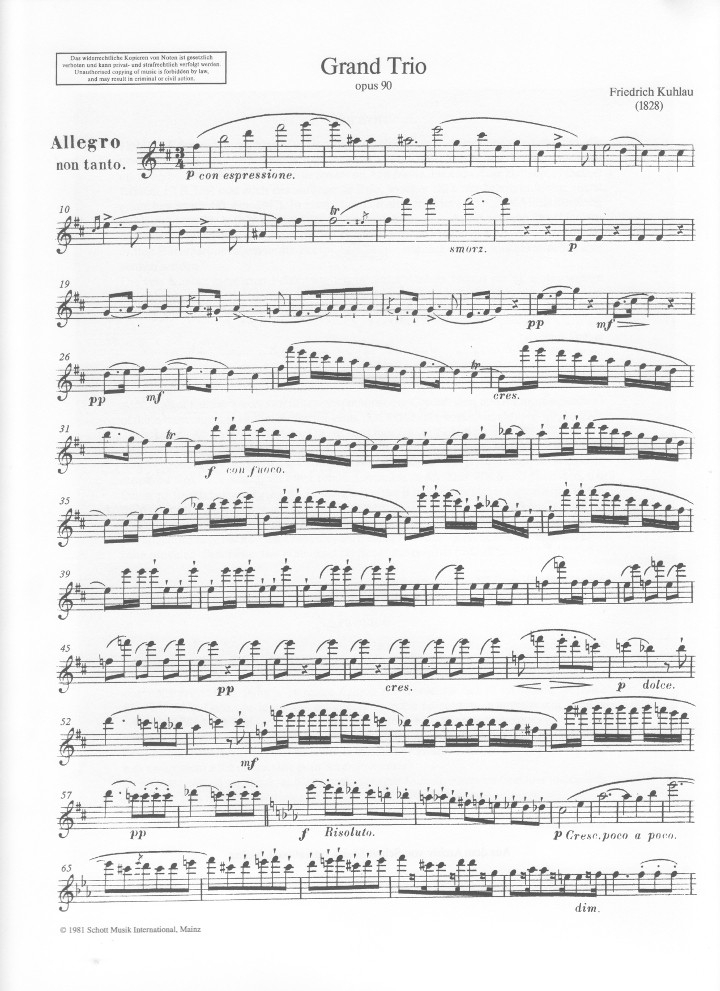 Kuhlau, F :: Grand Trio, op. 90