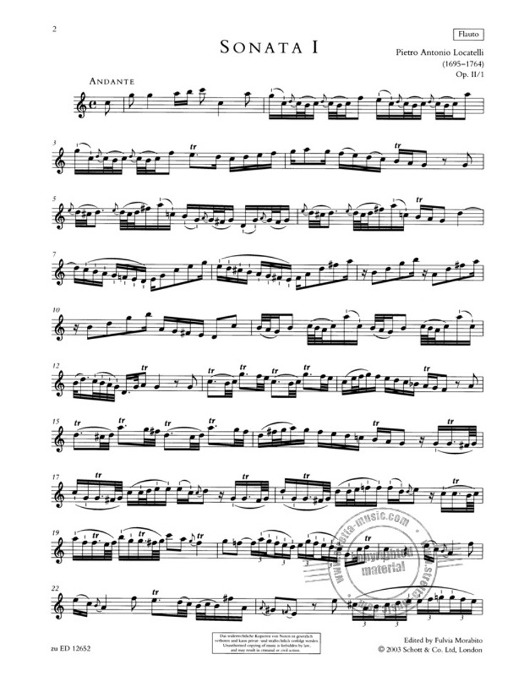 Locatelli, PA :: Dodici Sonate [Twelve Sonatas] op. 2: Volume 1 (Nos. 1-6)