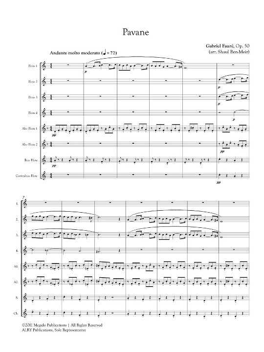 Pavane Score Page 1