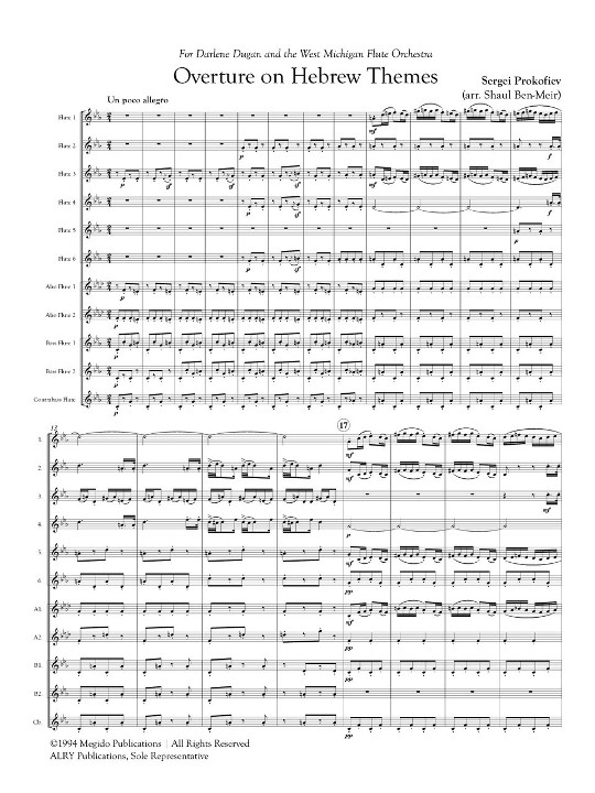 Overture on Hebrew Themes Score - Page 1