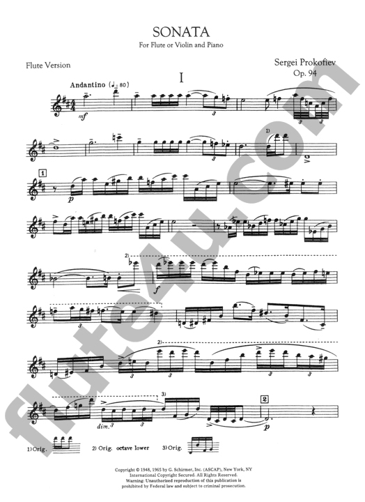 Prokofiev, S :: Sonata op. 94