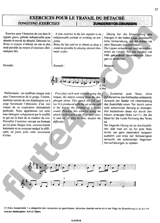 Beaumadier, J-L :: Exercices pour la flute piccolo [Exercises for the Piccolo]