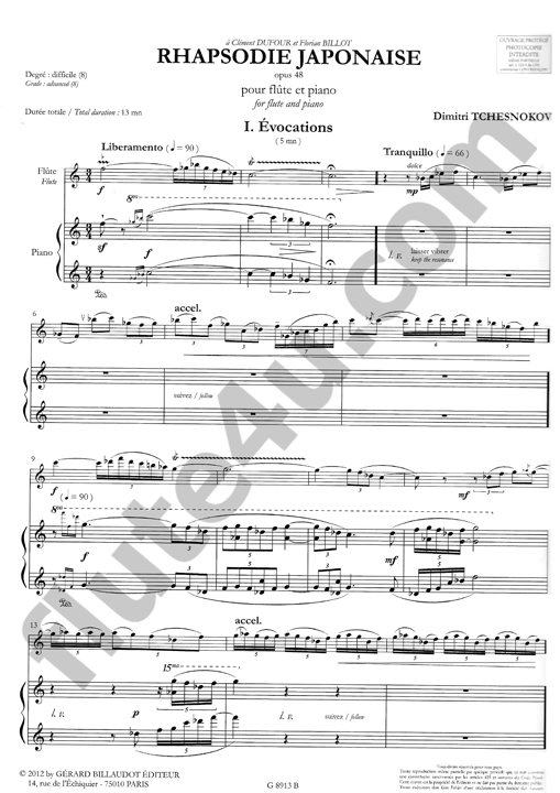 Rhapsodie japonaise opus 48 Score Page 1