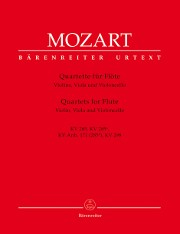 Mozart, WA :: Quartette [Quartets] fur Flote, Violine, Viola und Violoncello - KV 285, 285a, Anh. 171 (285b), KV 298 - Parts