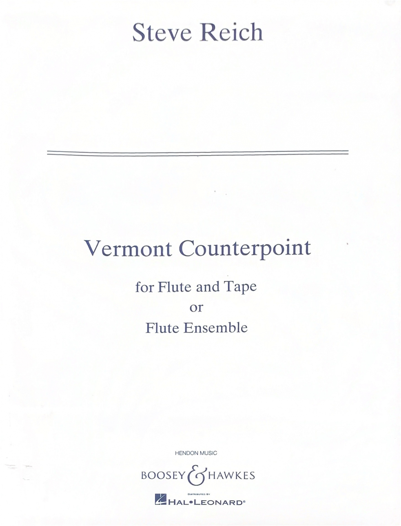 Reich, S :: Vermont Counterpoint