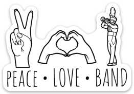 Sticker - Peace Love Band