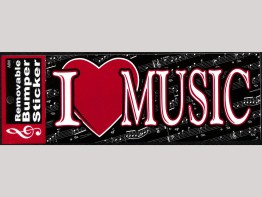 Bumper Sticker - I Love Music