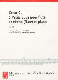 Cui, C :: 5 Petit duos pour flute et violon (flute) et piano