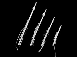 Silver Finish Flute Ornament