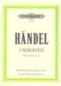 Handel, GF :: 4 Sonaten HWV 360, 362, 365, 369 [4 Sonatas HWV 360, 362, 365, 369]