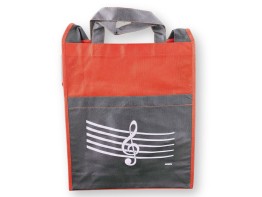 Tote Bag - Red Treble Clef w/ Staff
