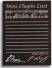 Note Pad - Card Covered Mini Chopin Liszt Post-It