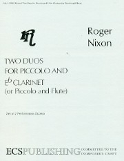 Nixon, R :: Two Duos for Piccolo and E flat Clarinet (or Piccolo and Flute)