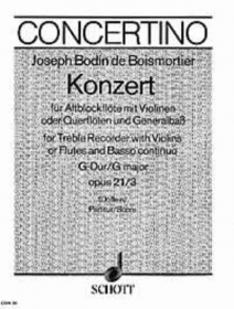 Boismortier, JB :: Konzert G-Dur [Concerto in G major] op. 21, No. 3 (score)