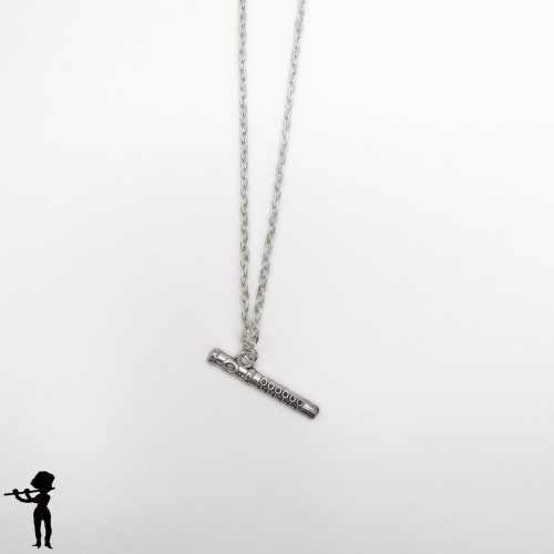 Necklace - Small Silver Flute
