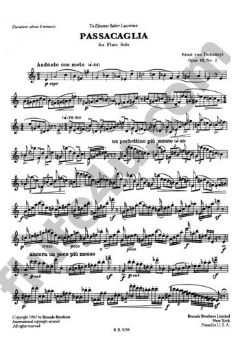 Dohnanyi, E :: Passacaglia op. 48, No. 2