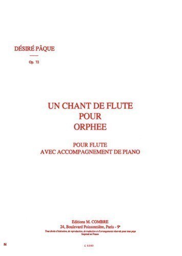 Paque, D :: Un chant de flute pour Orphee