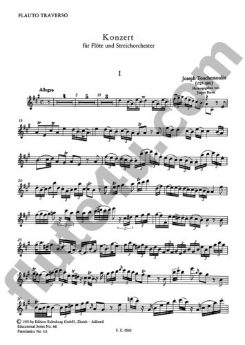 Touchemoulin, J :: Flute Concerto in A major