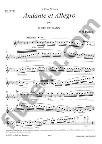 Bonis, M :: Andante et Allegro