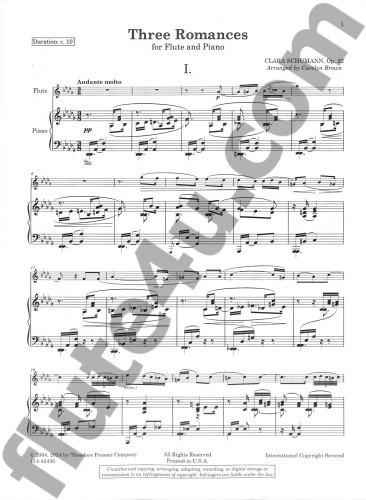 Schumann, C :: Three Romances Op. 22