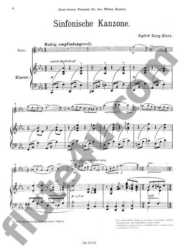 Karg-Elert, S :: Sinfonische Kanzone [Symphonic Canzona, Op. 114]
