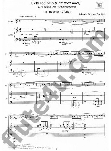 Brotons, S :: Cels acolorits, op. 134 [Colored Skies]