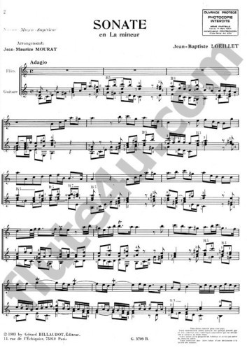 Loeillet, JB :: Sonate en la mineur [Sonata in A minor]