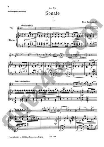 Juon, P :: Sonate op. 78