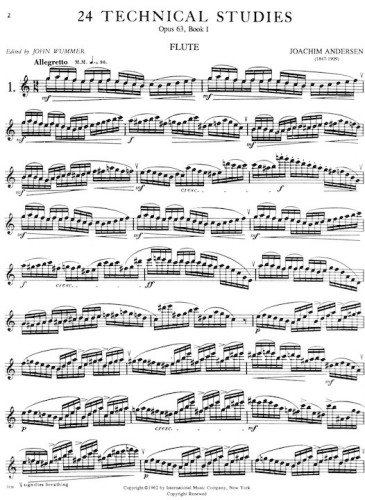 Andersen, J :: 24 Technical Studies op. 63 Volume I