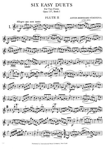 Furstenau, A :: Six Easy Duets op. 137 Book I