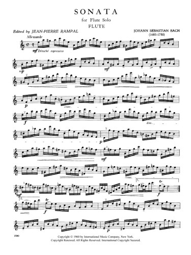 Bach, JS :: Sonata in A minor, S. 1013