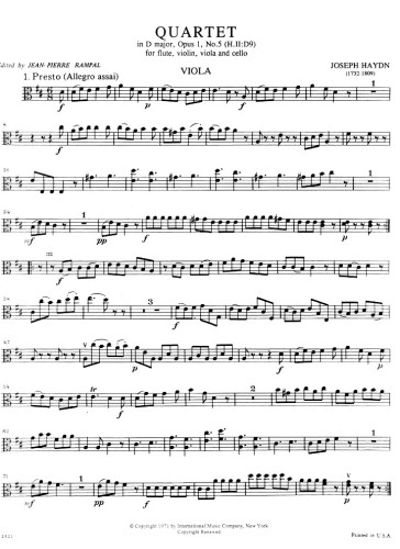 Haydn, J :: Six Quartets Volume 1