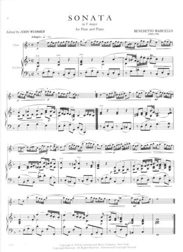 Marcello, B :: Sonata in F Major