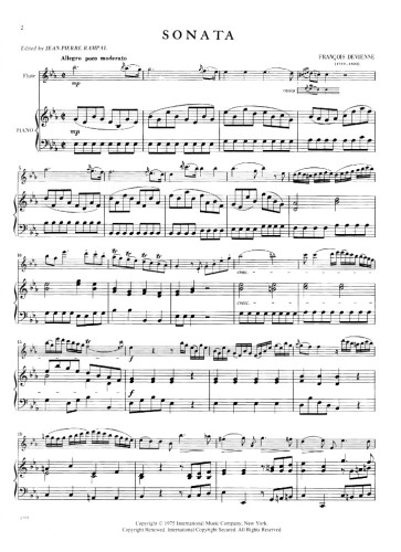 Devienne, F :: Sonata in E flat major
