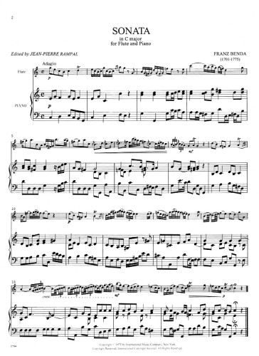 Benda, F :: Sonata in C Major