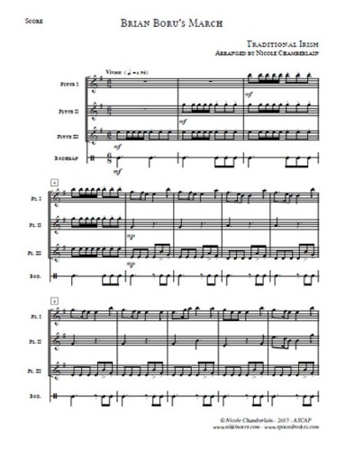 Brian Boru's March Score