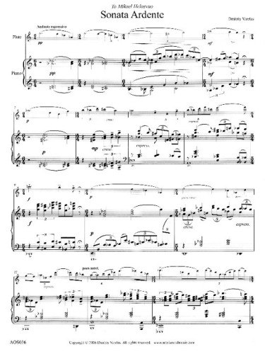 Sonata Ardente Score