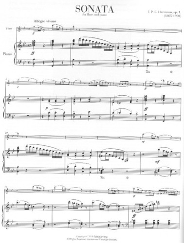 Sonata for flute and piano Score Page 1