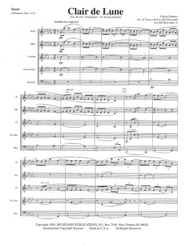 Debussy, C :: Clair de Lune