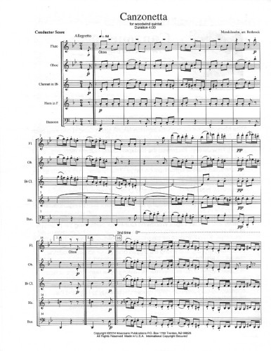 Mendelssohn, F :: Canzonetta