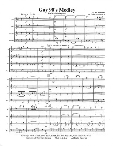 Holcombe, B :: Gay 90's Medley